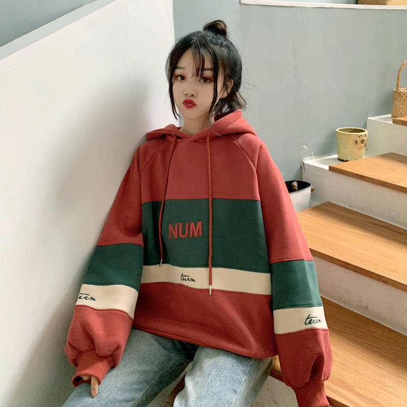 Lazy top student hooded autumn and winter coat